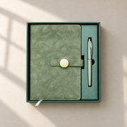 Notizbuch-Geschenkset Salbei – mit passendem Stift