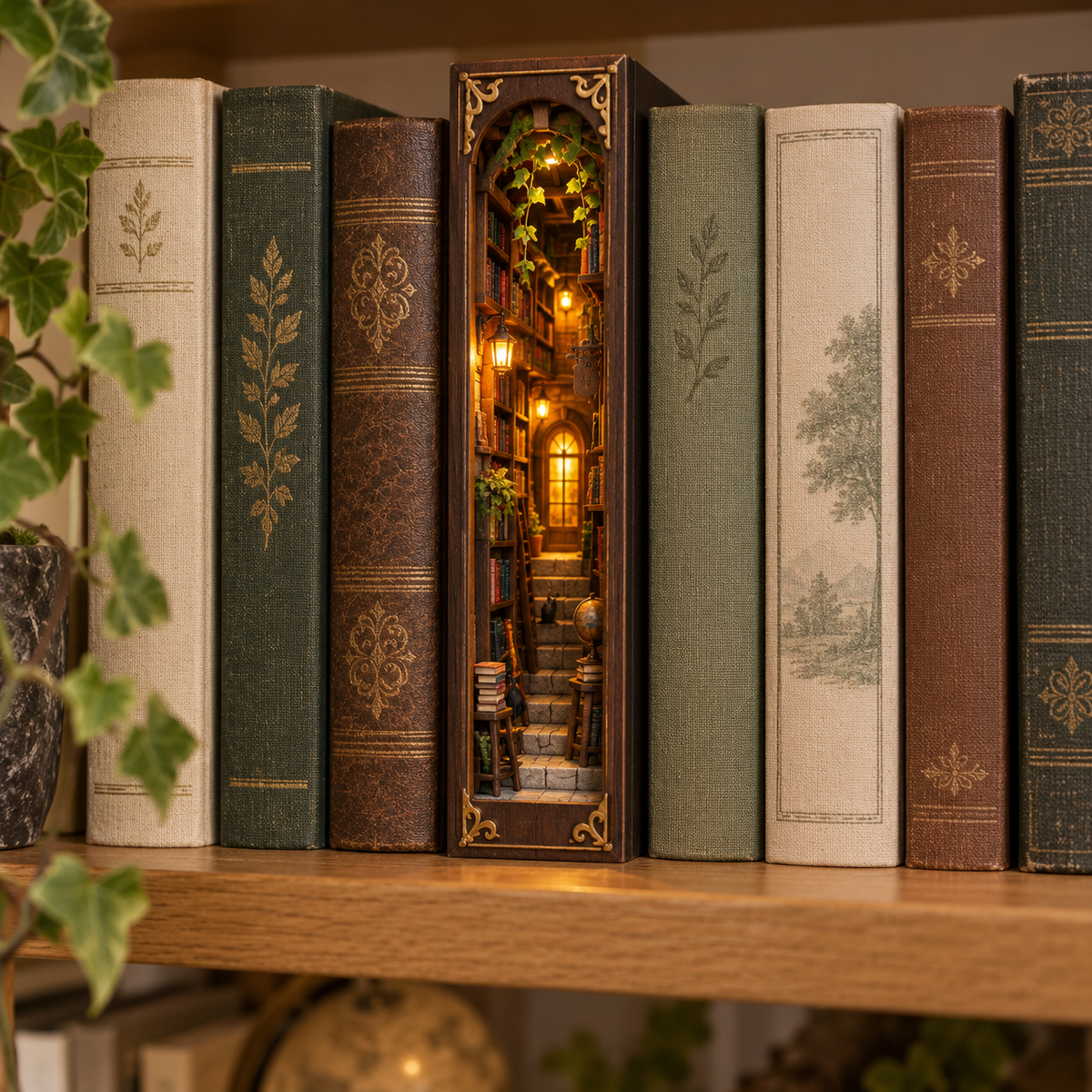 Die geheime Bibliotheksgasse – Book Nook fürs Bücherregal