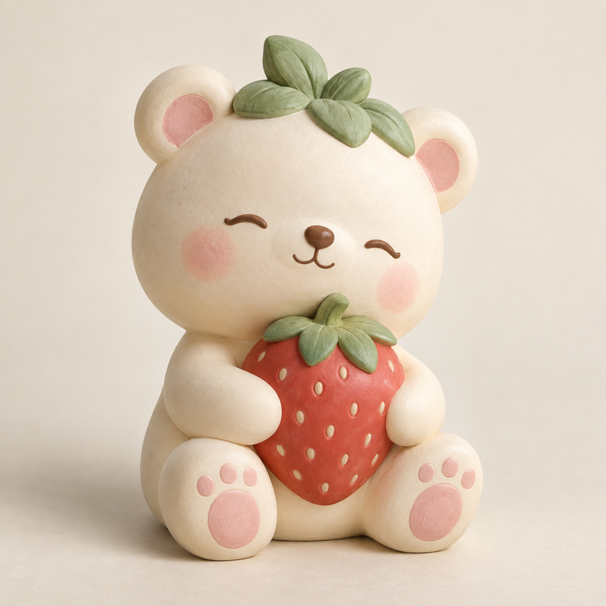 Momo Erdbeer-Bär – DIY-Figur zum Bemalen