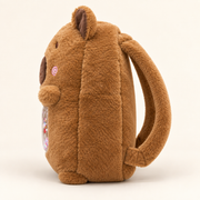 Capybara Kinder-Rucksack aus Plüsch mit Glitzerdetail