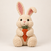 Rosie – Deko-Hase in Rosenoptik mit Karotte