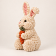 Rosie – Deko-Hase in Rosenoptik mit Karotte